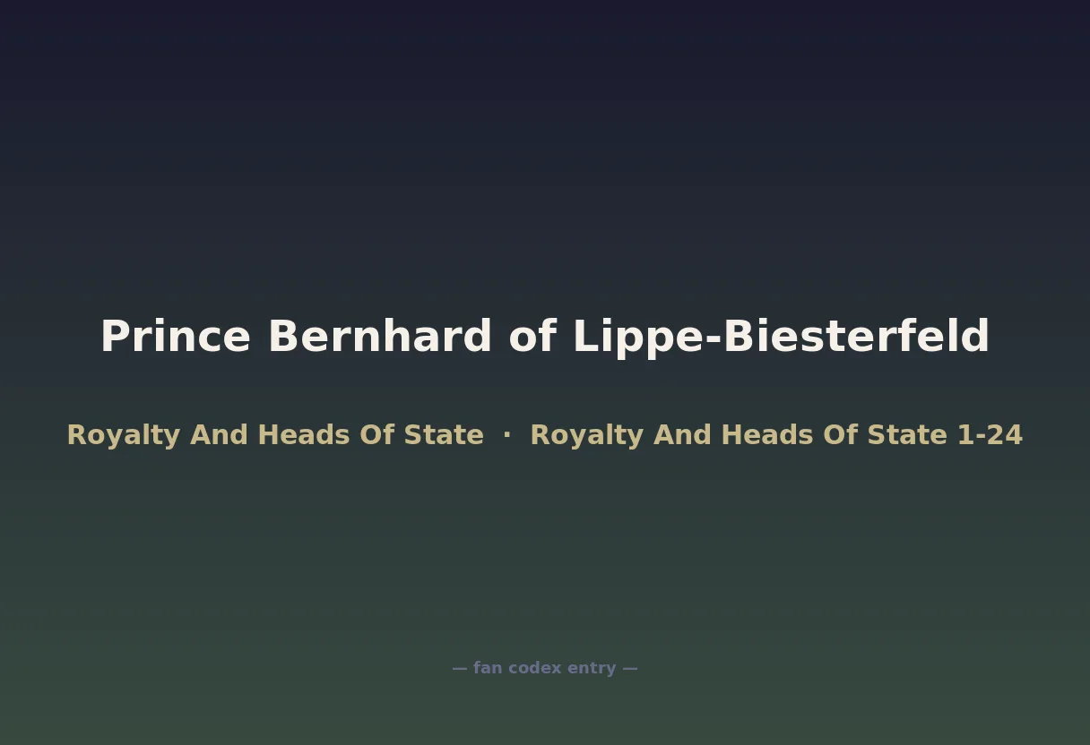Prince Bernhard of Lippe-Biesterfeld